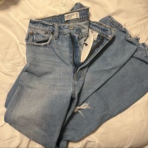 Abercrombie “The Ankle Straight” ultra high rise jeans